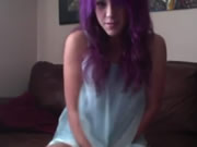 紫色頭髮女仔手淫